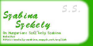 szabina szekely business card